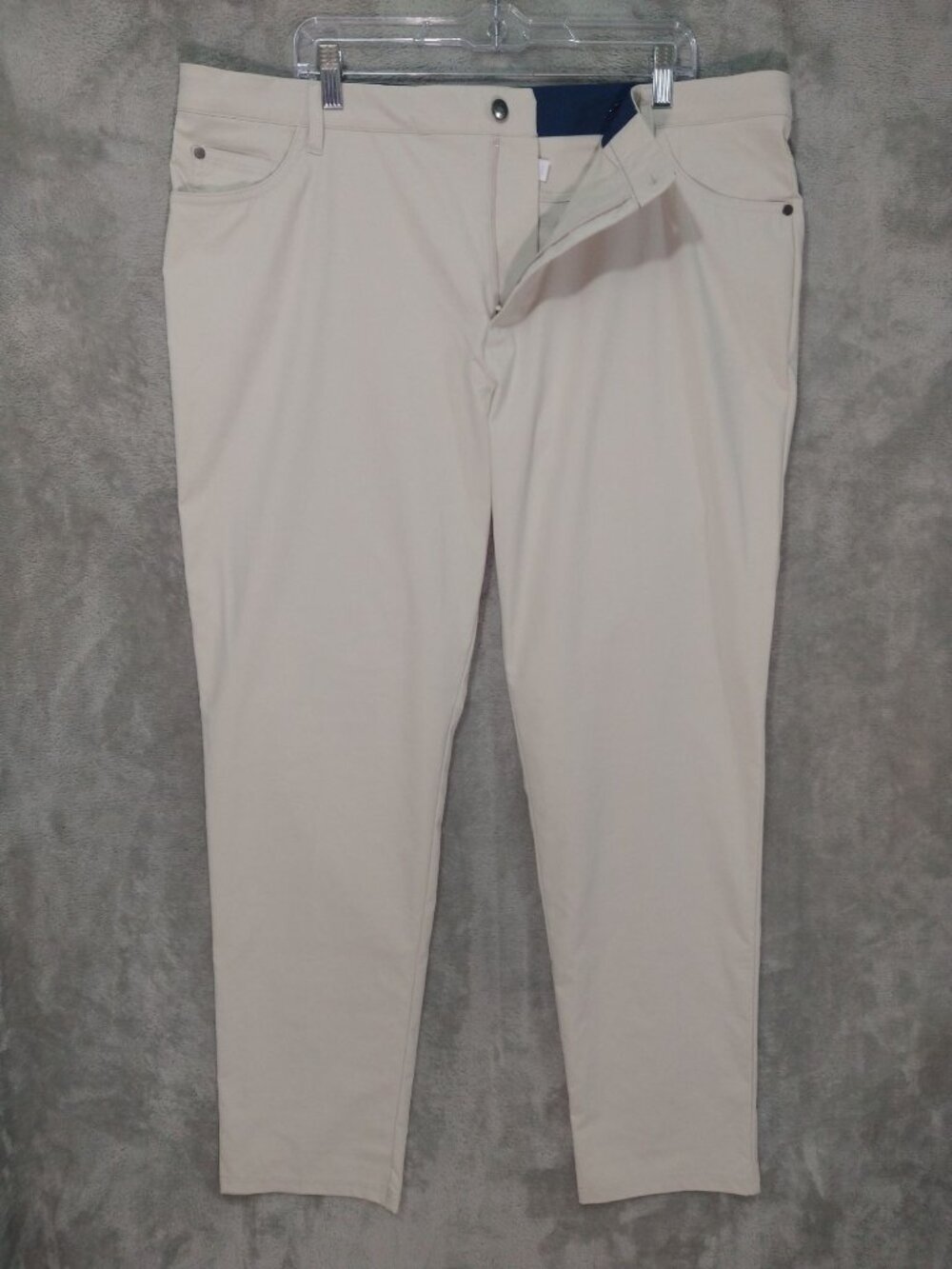 Adidas Primegreen Golf Pants Mens 40x34 Khaki Stretch Performance Tapered Leg